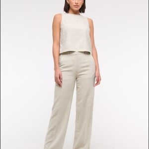 Abercrombie & Fitch Neutral Khaki Wide Leg Pants